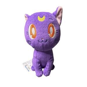 Sailor‎ Moon Clever Idiots Luna Purple Cat 8'' Plush NWT